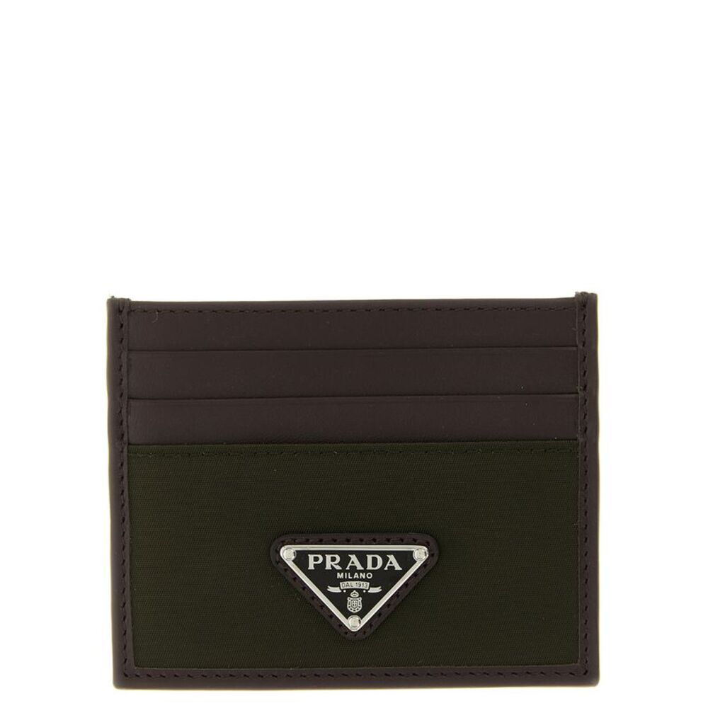 Prada Men Nylon Leather Cardholder